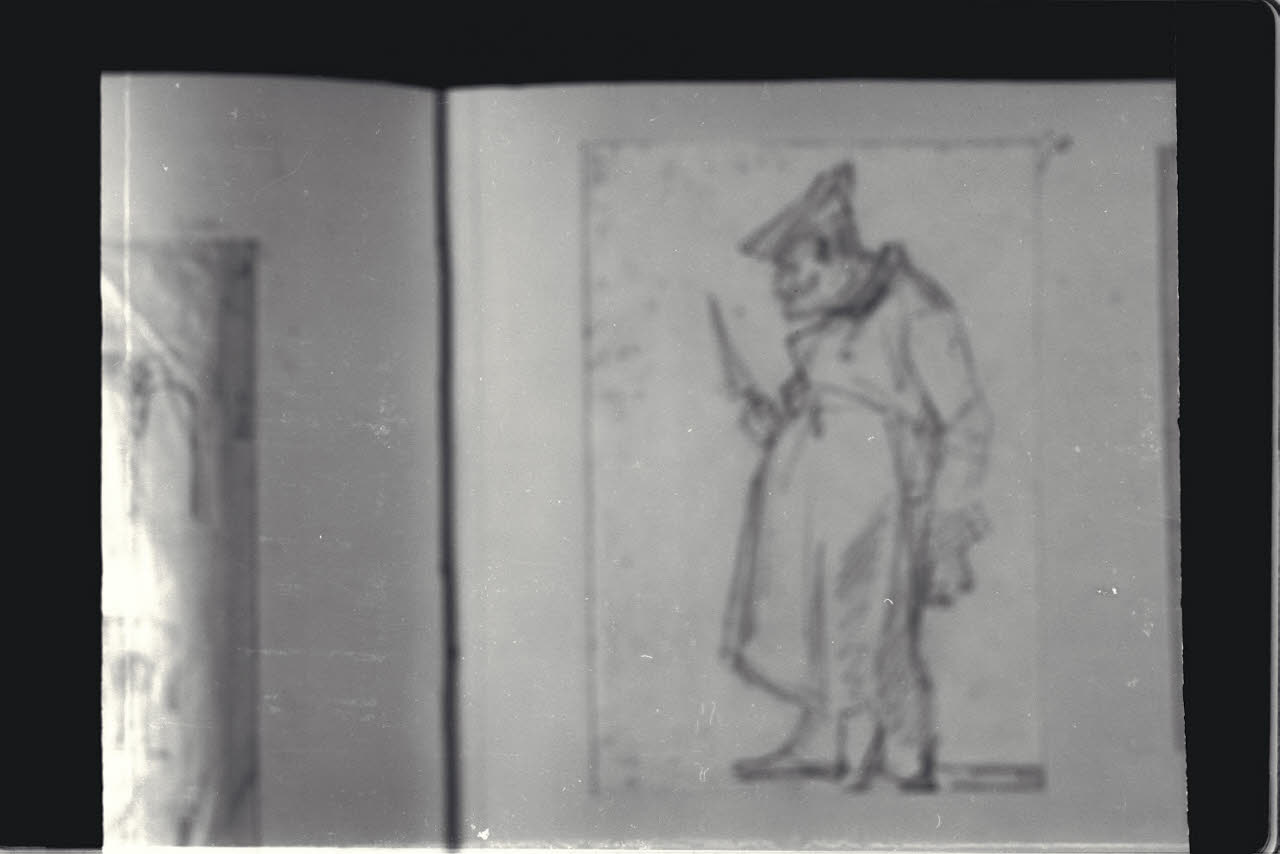 Caricatura maschile (disegno) di Durini, Alessandro (sec. XIX)