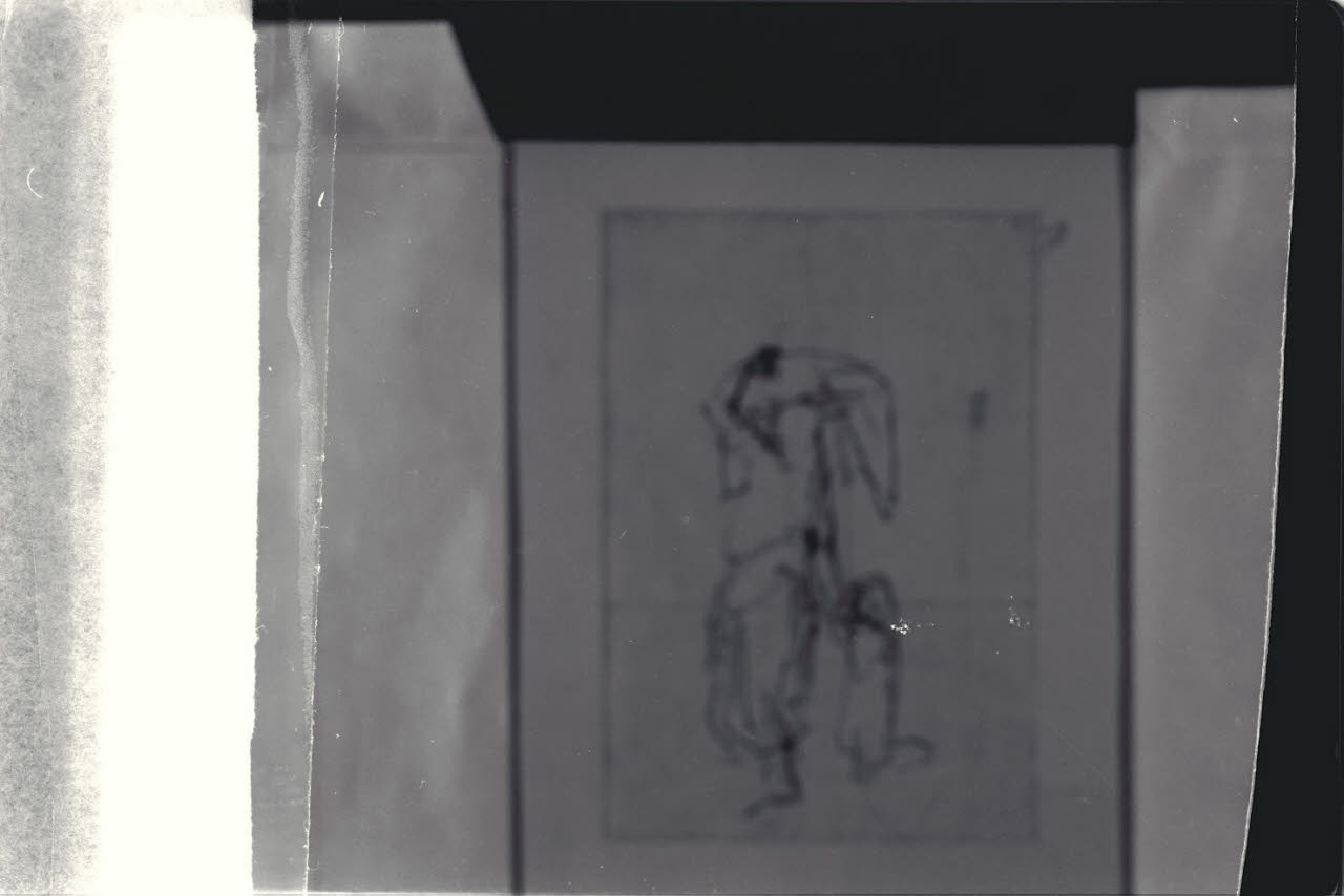 Abbozzo di donna con fardello e bambino (disegno) di Durini, Alessandro (sec. XIX)