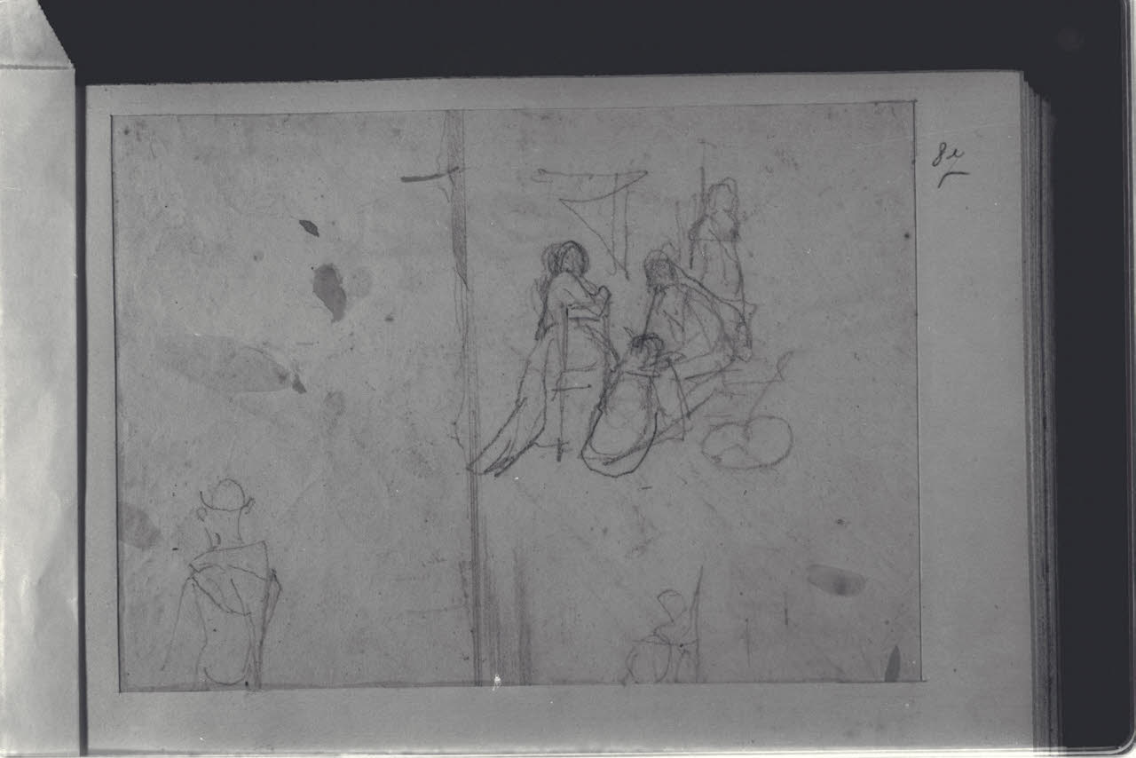 Schizzi per composizione (disegno) di Durini, Alessandro (sec. XIX)