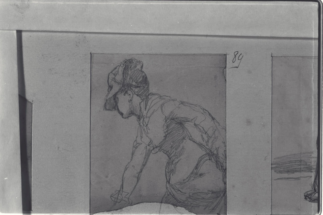 Donna con cappello (disegno) di Durini, Alessandro (sec. XIX)