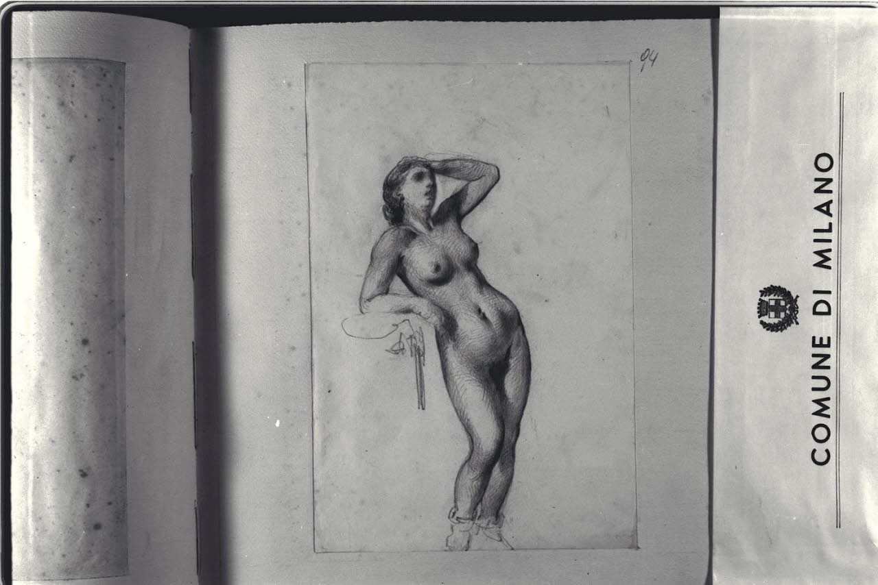 Nudo femminile (disegno) di Durini, Alessandro (sec. XIX)