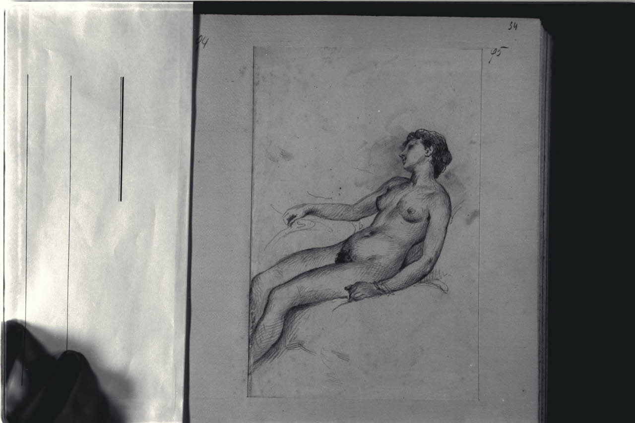 Nudo femminile (disegno) di Durini, Alessandro (sec. XIX)
