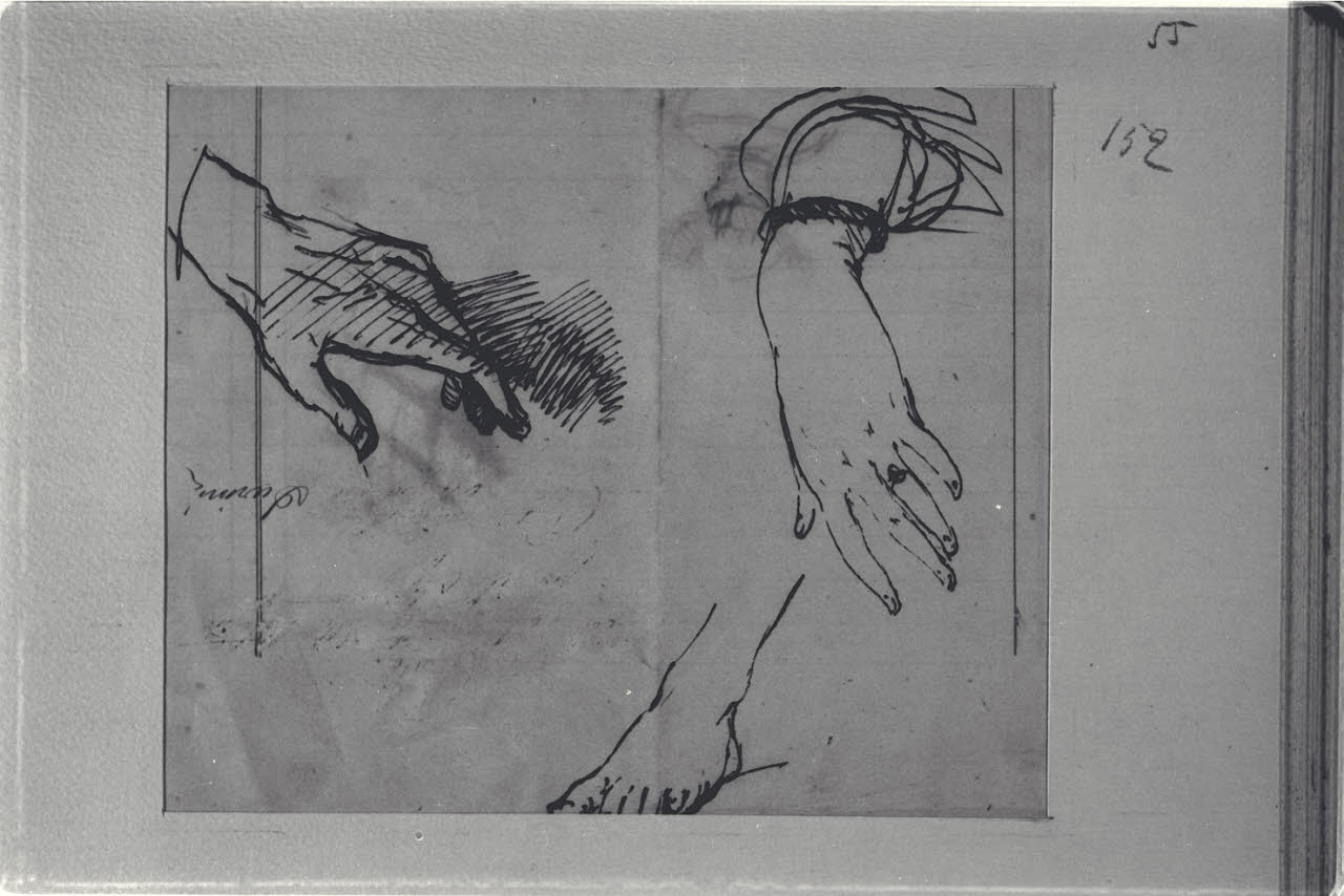 Studi di mani e di piede, Studi di mani e di piede (disegno) di Durini, Alessandro (sec. XIX)