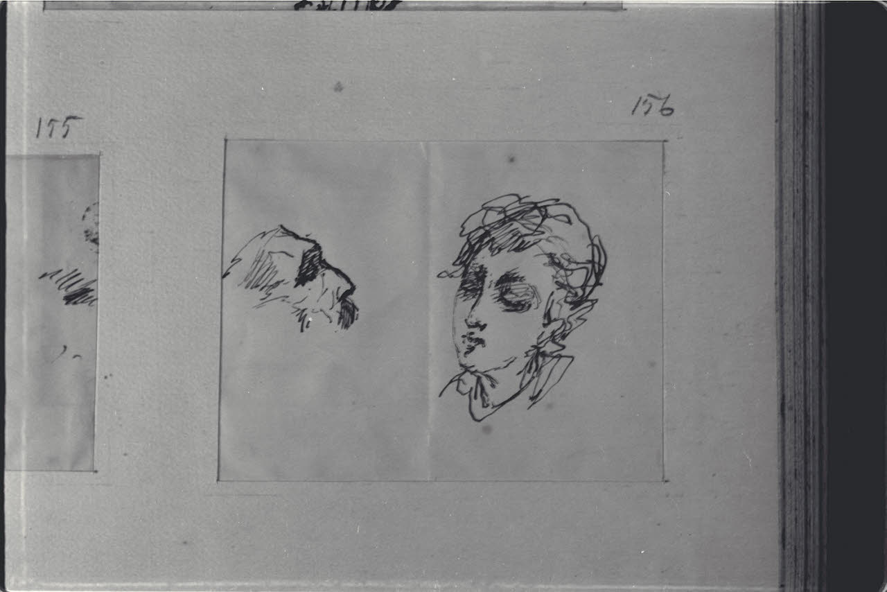 Studi di teste, Studi di teste (disegno) di Durini, Alessandro (sec. XIX)