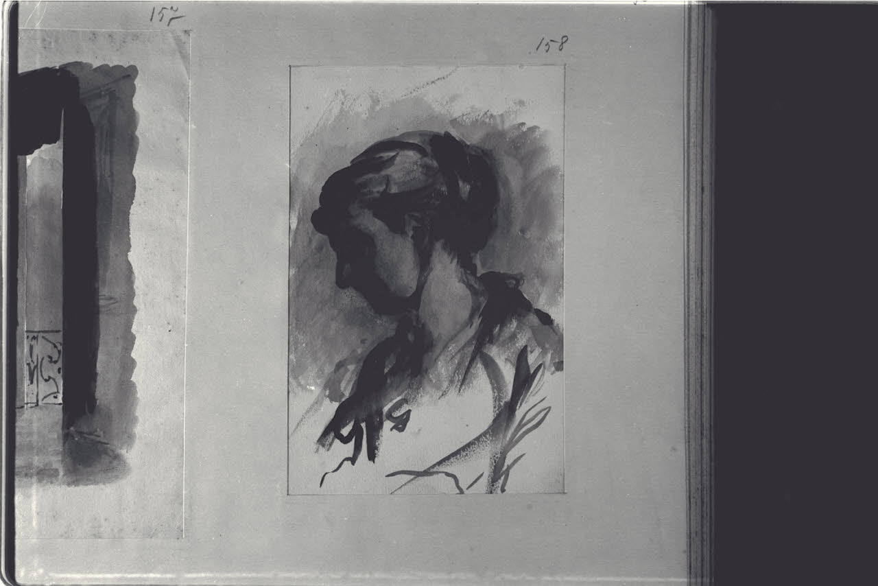 Donna di profilo, Donna di profilo (disegno) di Durini, Alessandro (sec. XIX)