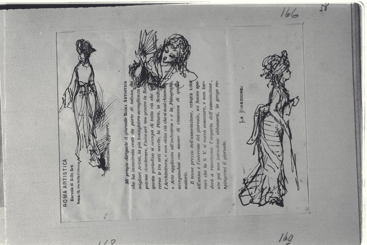 Studi di figure femminili, Studi di figure femminili (disegno) di Durini, Alessandro (sec. XIX)