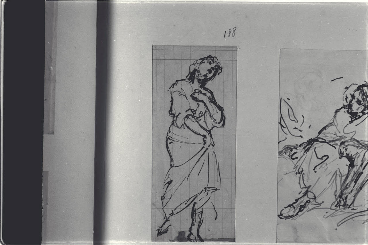 Figura femminile, Figura femminile (disegno) di Durini, Alessandro (sec. XIX)