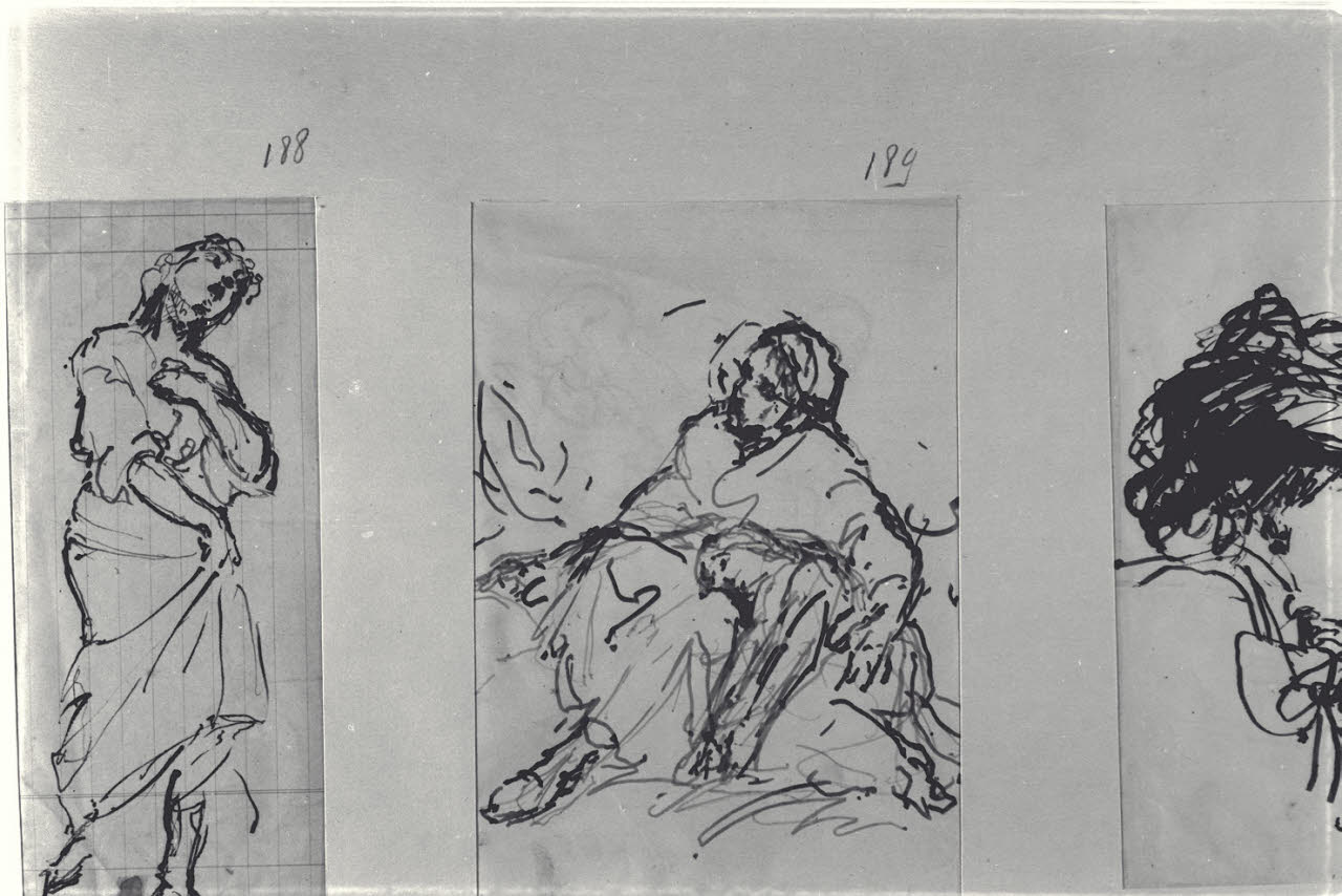 Studio di figura, Studio di figura (disegno) di Durini, Alessandro (sec. XIX)