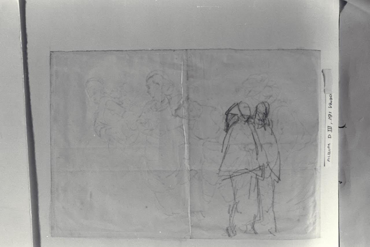 Schizzi di figure, Schizzi di figure (disegno) di Durini, Alessandro (sec. XIX)