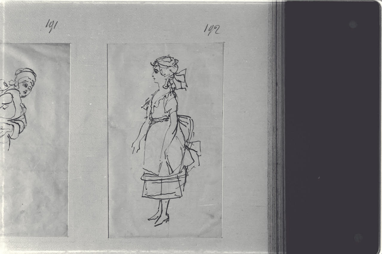 Donna di profilo, Donna di profilo (disegno) di Durini, Alessandro (sec. XIX)