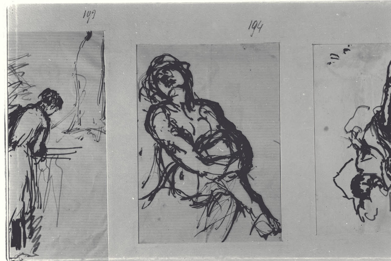 Studio di figura, Studio di figura (disegno) di Durini, Alessandro (sec. XIX)