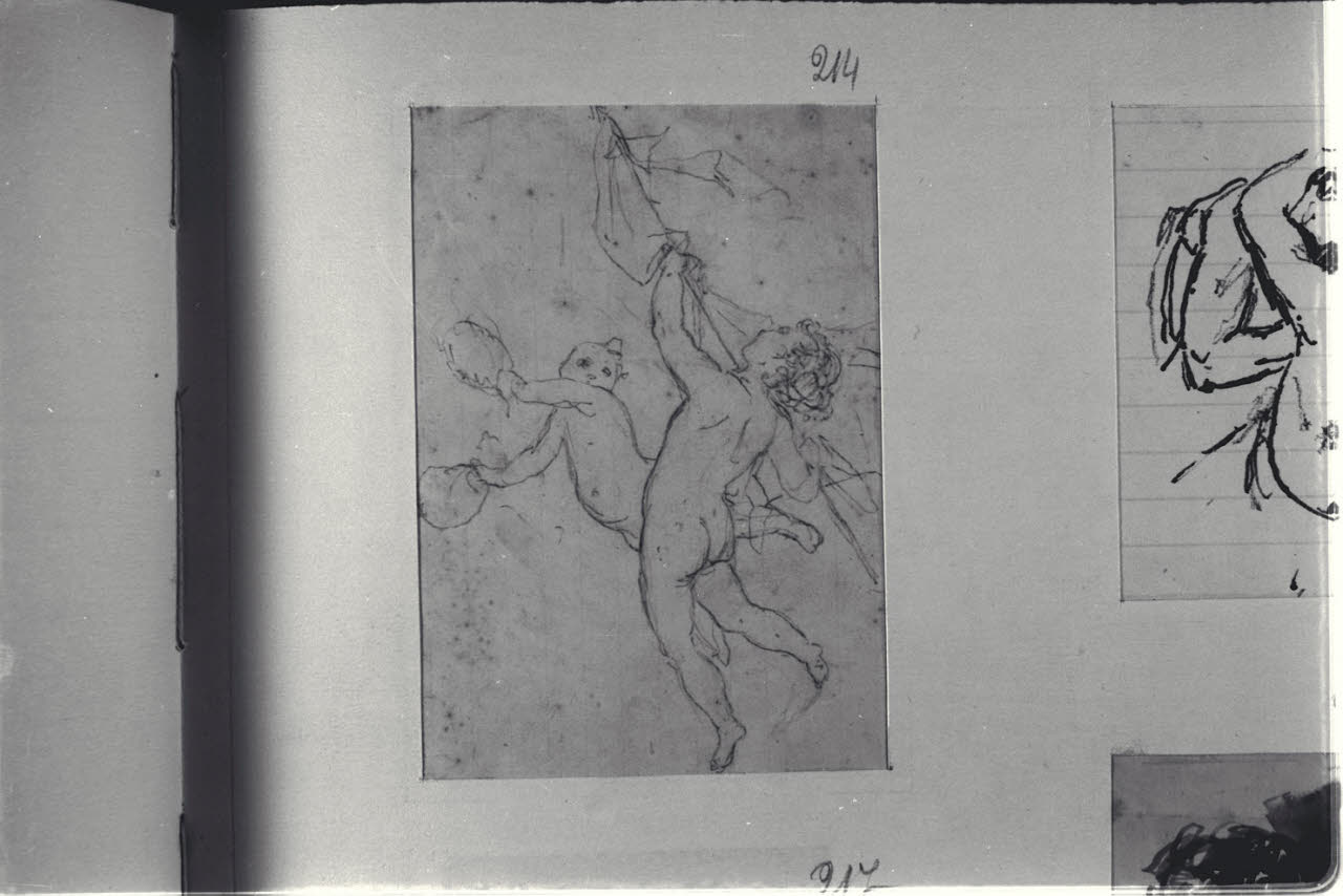 Due figure allegoriche, Due figure allegoriche (disegno) di Durini, Alessandro (sec. XIX)