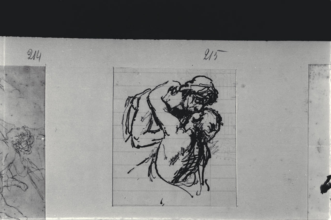 Due amanti, Due amanti (disegno) di Durini, Alessandro (sec. XIX)