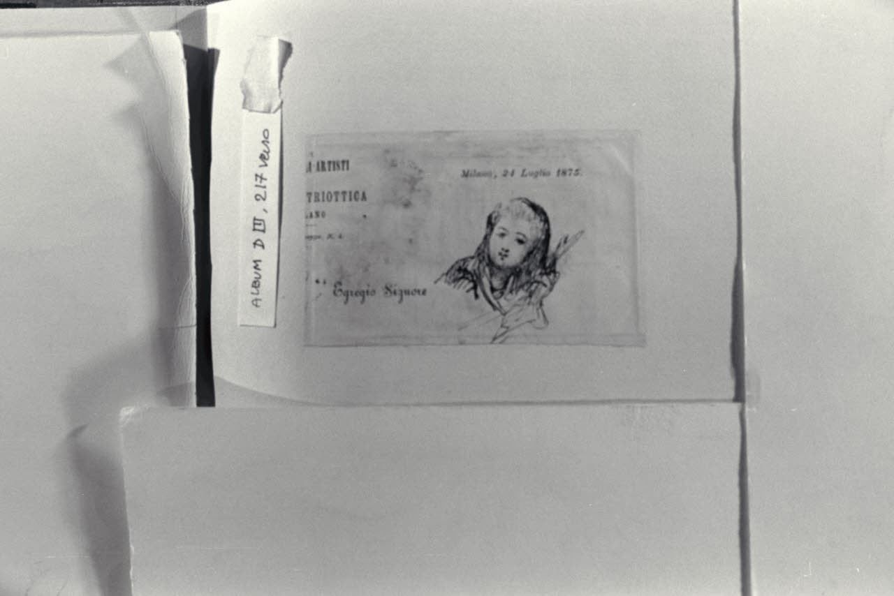 Testa femminile, Testa femminile (disegno) di Durini, Alessandro (sec. XIX)