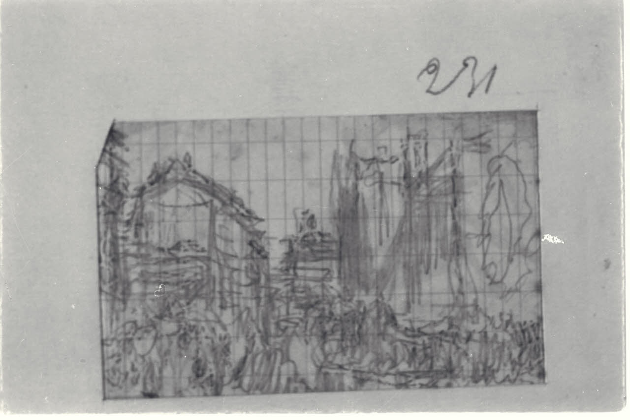 Studio di composizione, Studio di composizione (disegno) di Durini, Alessandro (sec. XIX)