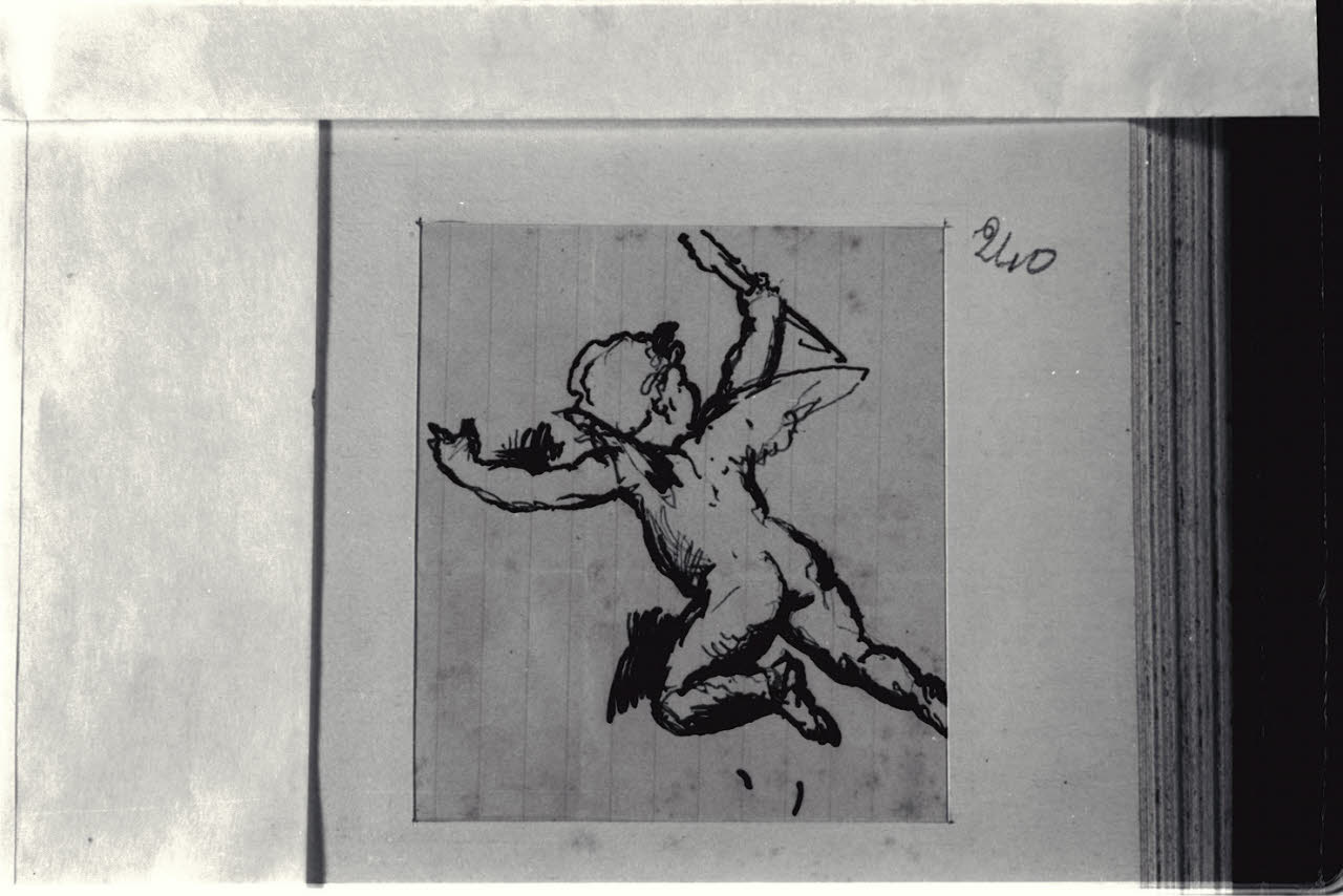 Amorino di spalle, Amorino di spalle (disegno) di Durini, Alessandro (sec. XIX)