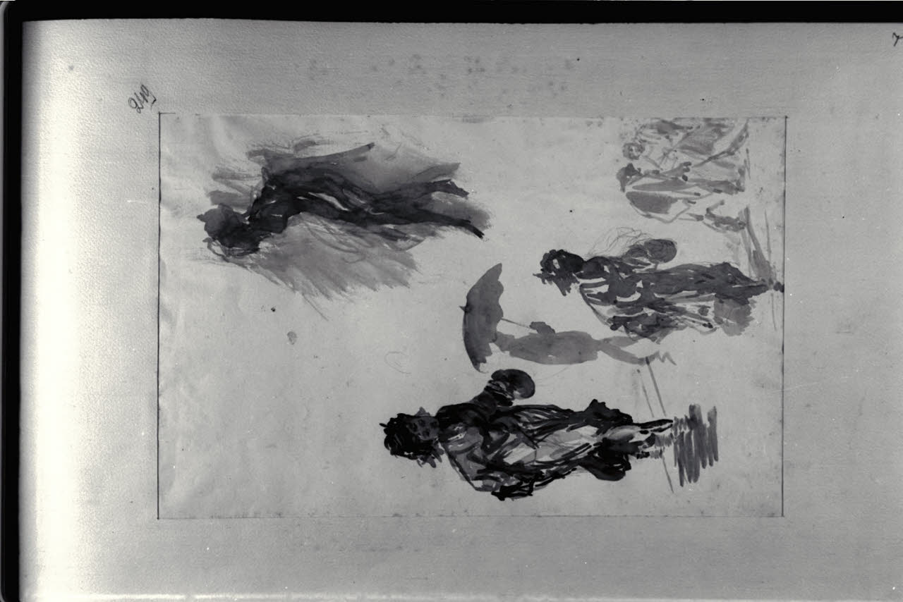 Studio di figure femminili, Studio di figure femminili (disegno) di Durini, Alessandro (sec. XIX)