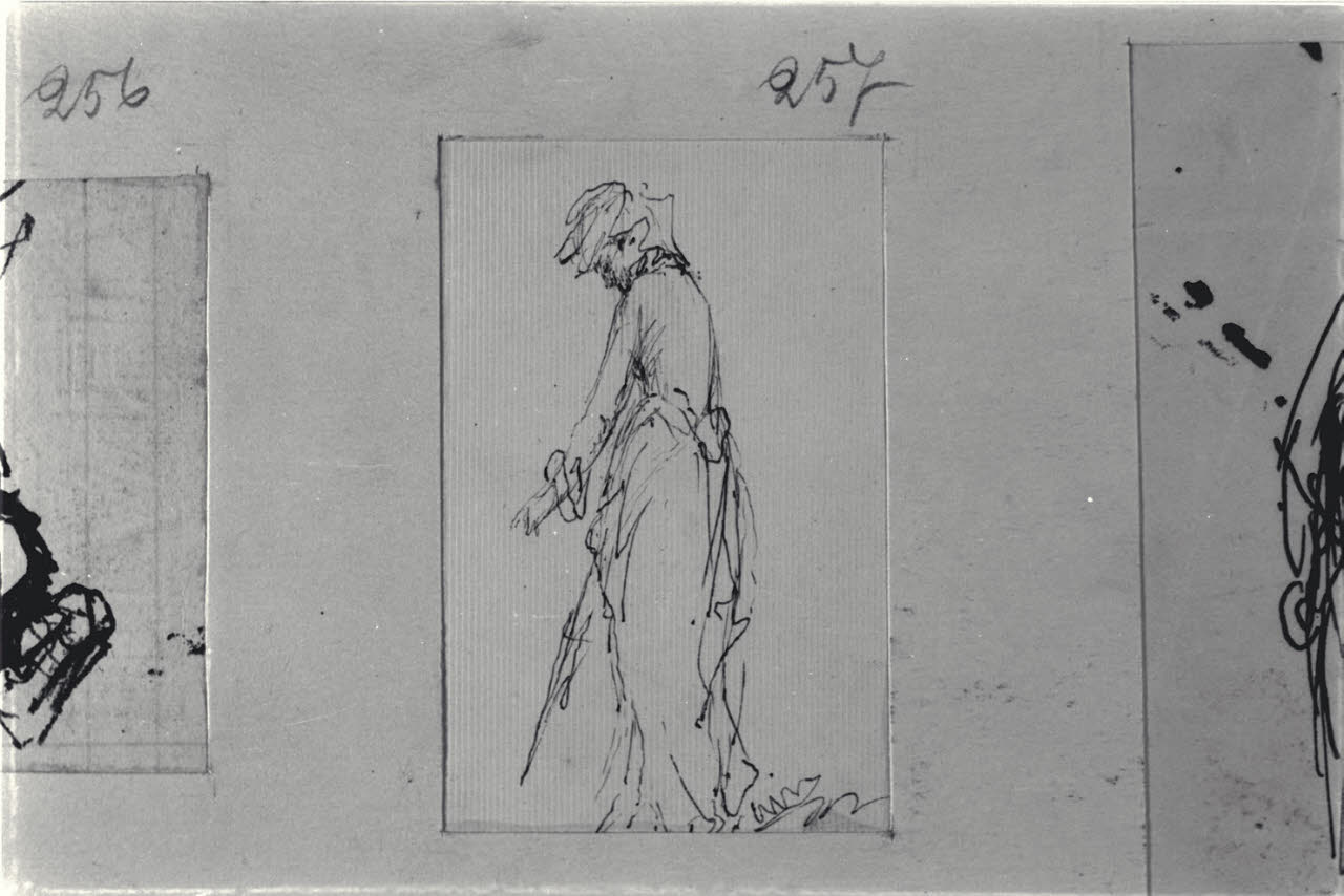 Studio di figura femminile, Studio di figura femminile (disegno) di Durini, Alessandro (sec. XIX)