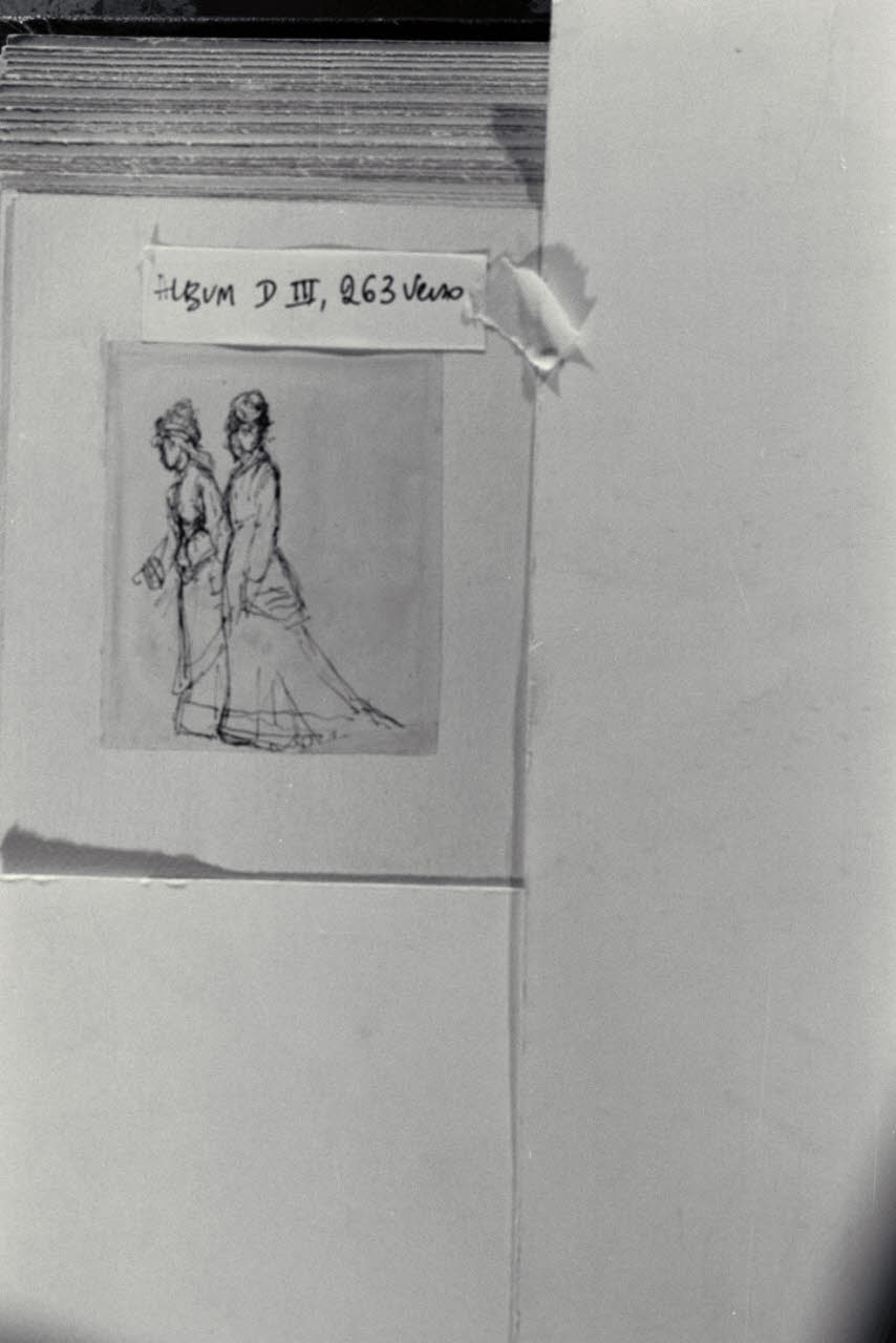 Due figure femminili, Due figure femminili (disegno) di Durini, Alessandro (sec. XIX)