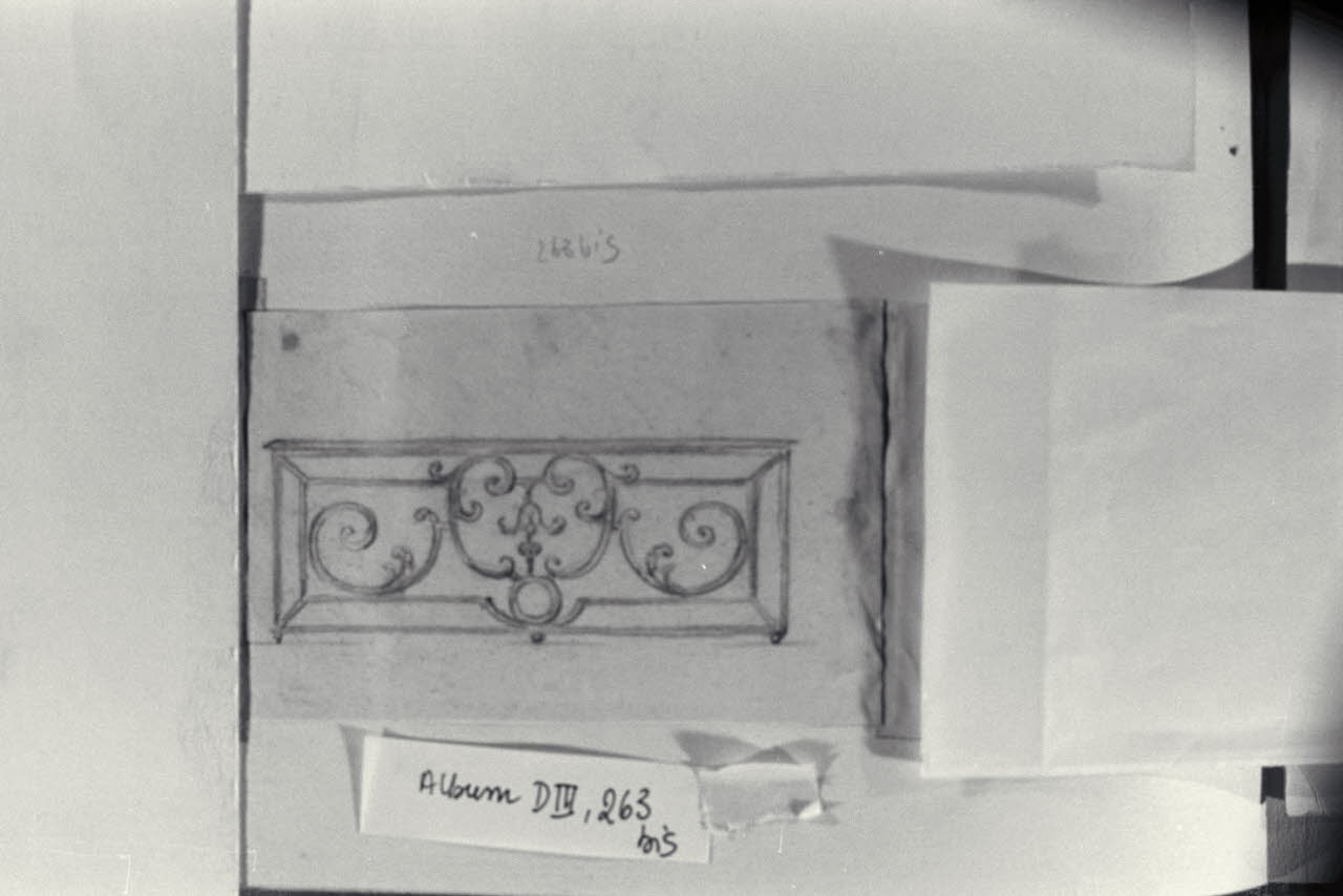 Motivo ornamentale, Motivo ornamentale (disegno) di Durini, Alessandro (sec. XIX)