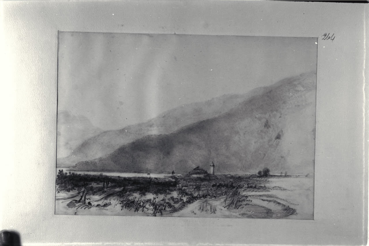 Paesaggio, Paesaggio (disegno) di Durini, Alessandro (sec. XIX)