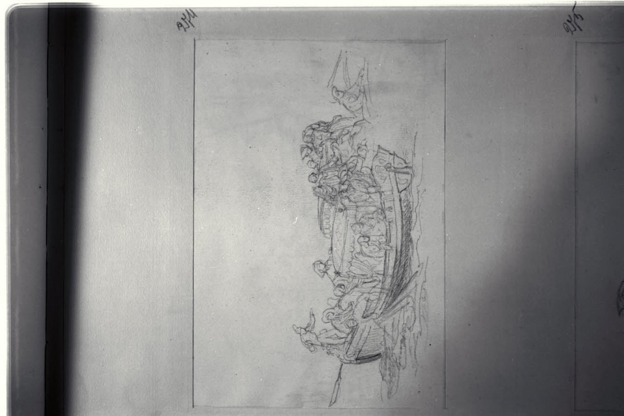 Figurette su imbarcazioni, Figurette su imbarcazioni (disegno) di Durini, Alessandro (sec. XIX)