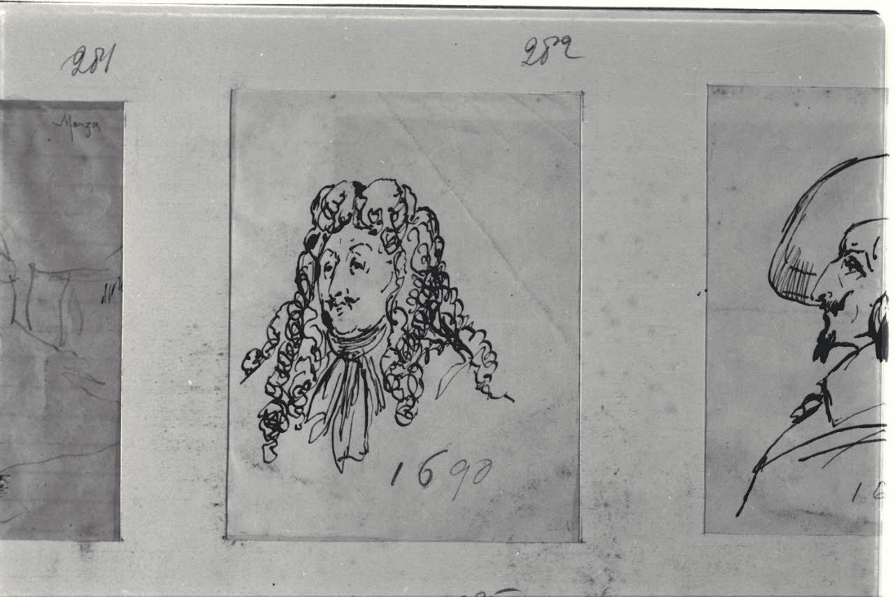 Figura alla moda tardoseicentesca, Figura alla moda tardoseicentesca (disegno) di Durini, Alessandro (sec. XIX)