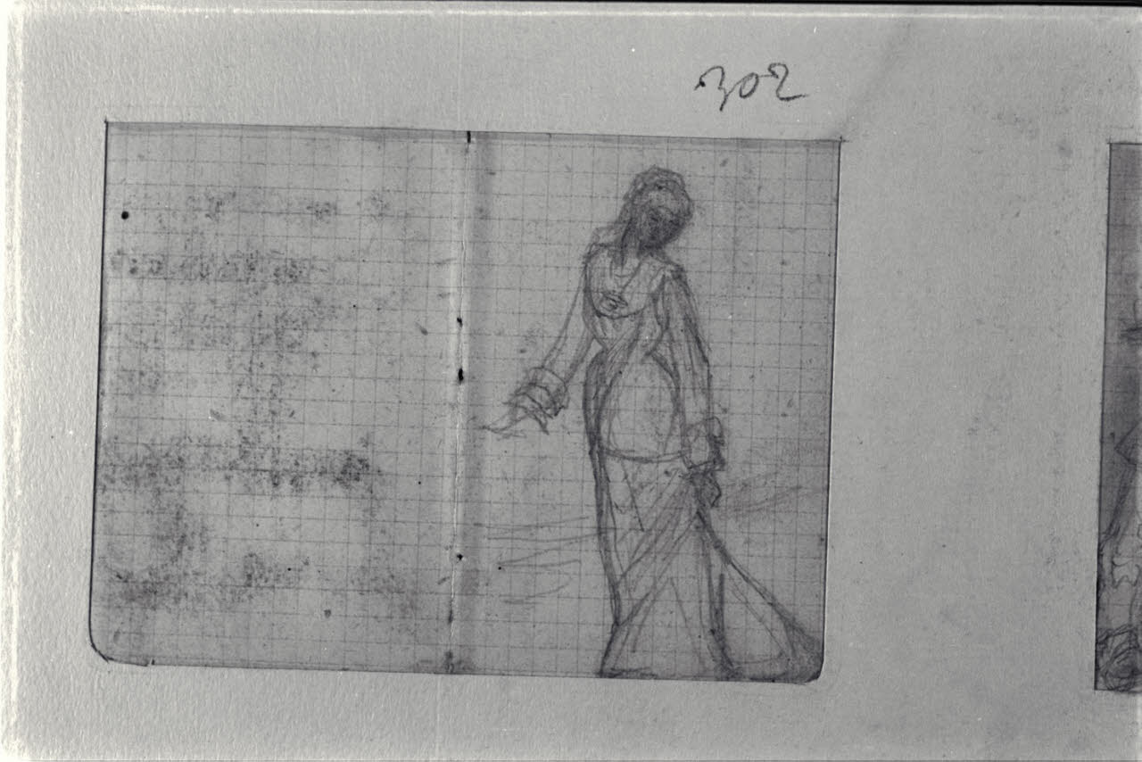 Figura femminile, Figura femminile (disegno) di Durini, Alessandro (sec. XIX)