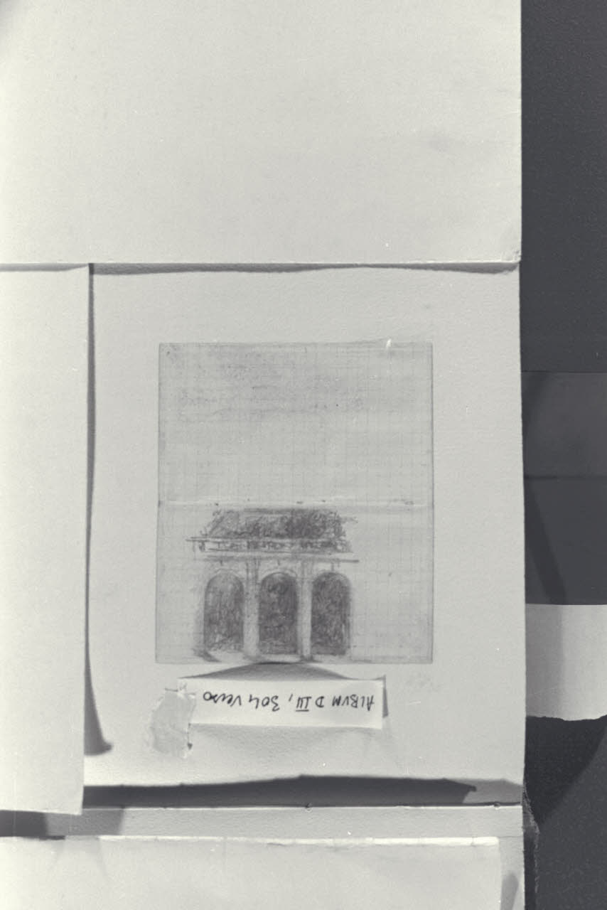 Particolare architettonico, Particolare architettonico (disegno) di Durini, Alessandro (sec. XIX)