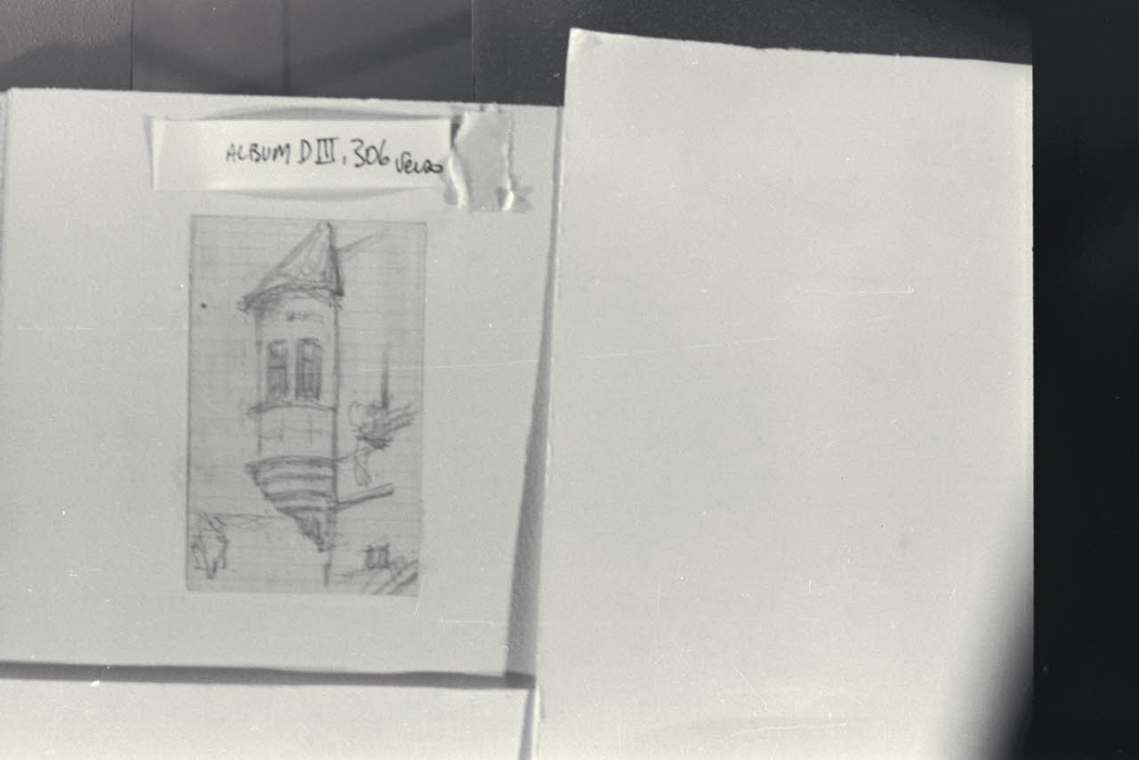 Particolare di edificio, Particolare di edificio (disegno) di Durini, Alessandro (sec. XIX)