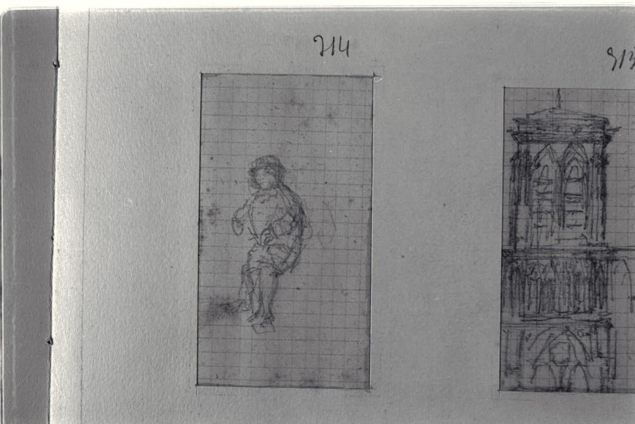 Abbozzo di figura, Abbozzo di figura (disegno) di Durini, Alessandro (sec. XIX)