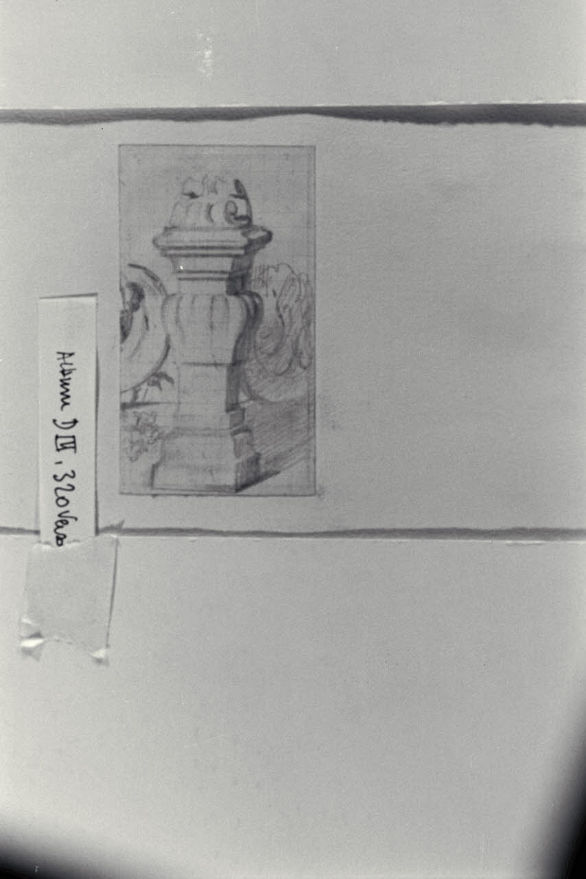 Elemento scultoreo, Elemento scultoreo (disegno) di Durini, Alessandro (sec. XIX)