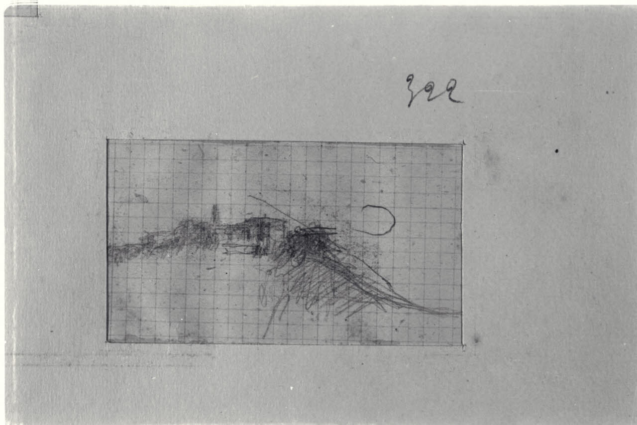 Abbozzo di paesaggio, Abbozzo di paesaggio (disegno) di Durini, Alessandro (sec. XIX)
