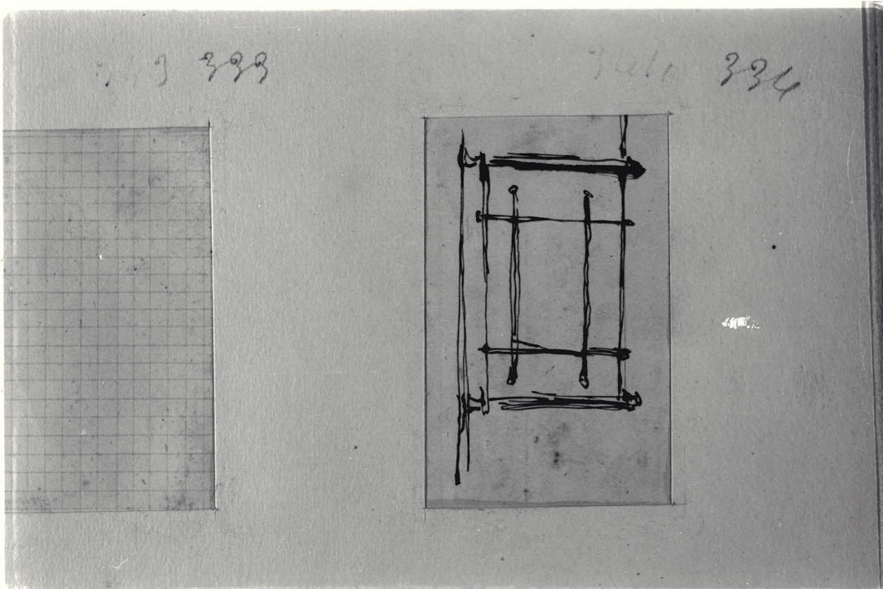 Inferriata, Inferriata (disegno) di Durini, Alessandro (sec. XIX)