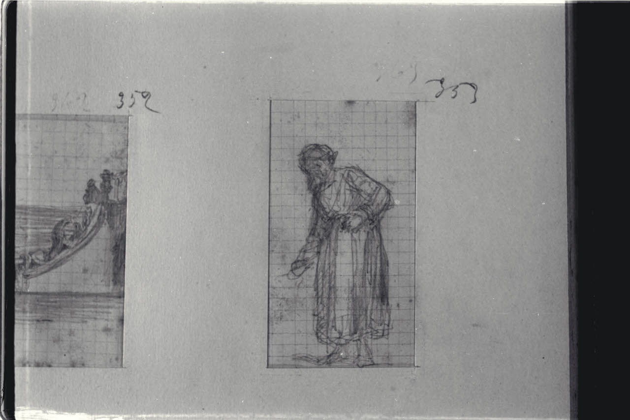 Abbozzo di figura stante, Abbozzo di figura stante (disegno) di Durini, Alessandro (sec. XIX)