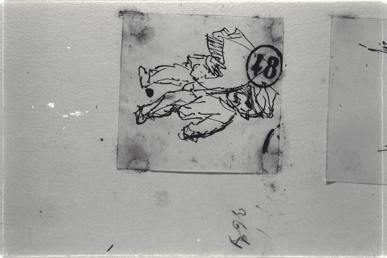 Caricatura maschile, Caricatura maschile (disegno) di Durini, Alessandro (sec. XIX)