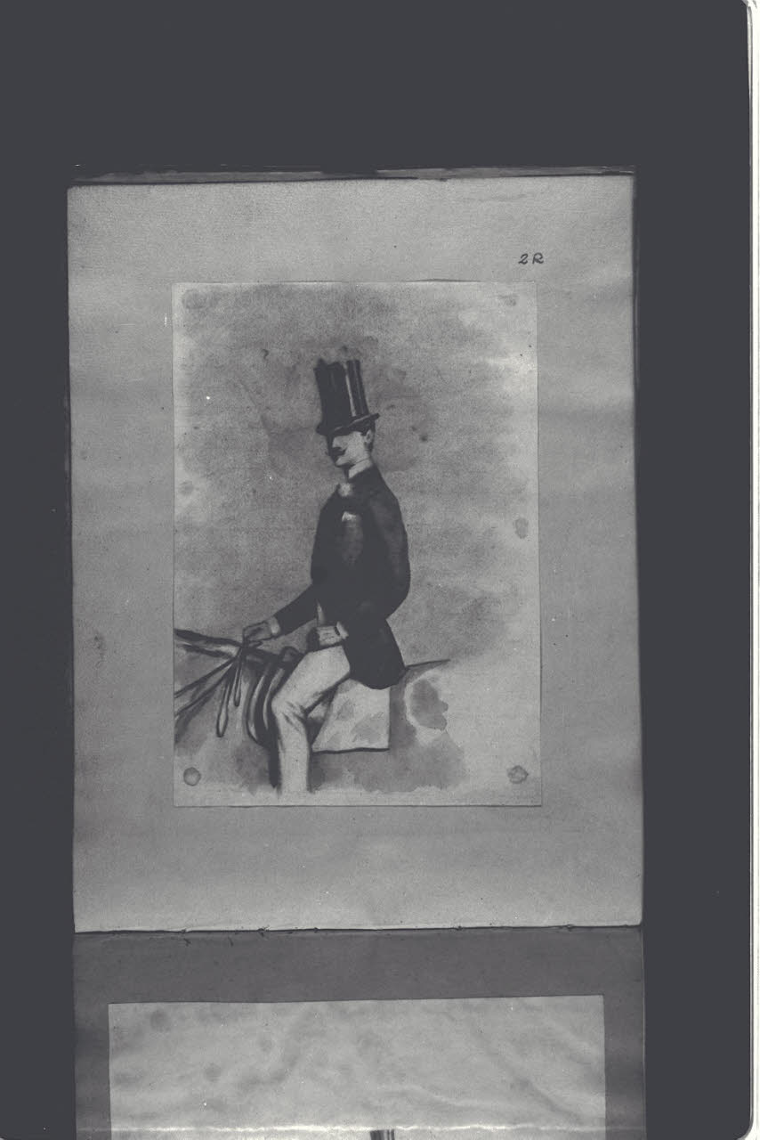 Cavallerizzo (disegno) di Durini, Antonio (ultimo quarto sec. XIX)