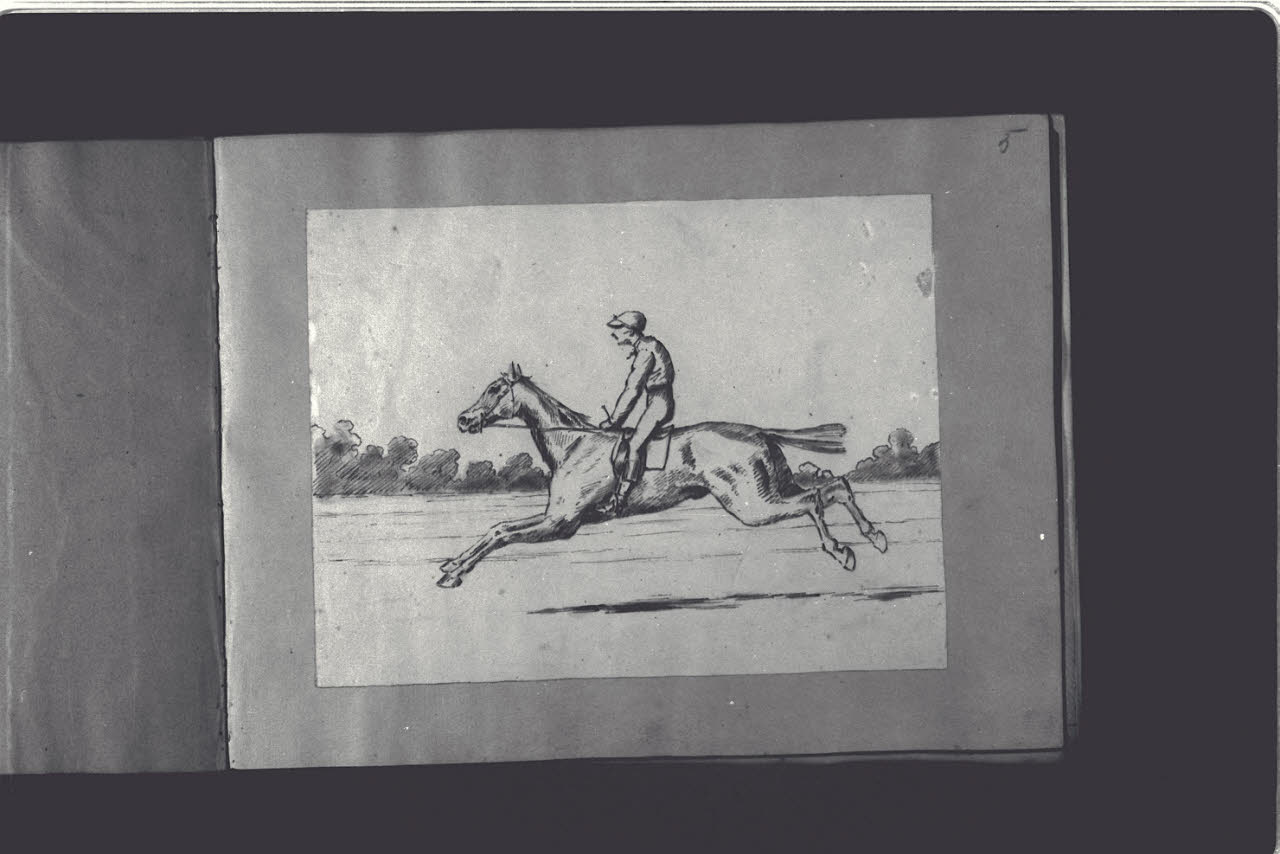 Fantino a cavallo (disegno) di Durini, Antonio (ultimo quarto sec. XIX)