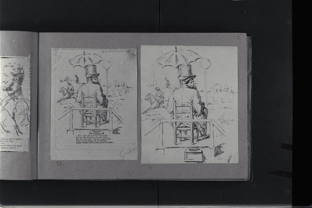 Marchese Alberto Visconti d'Aragona (disegno) di Durini, Antonio (secc. XIX/ XX)