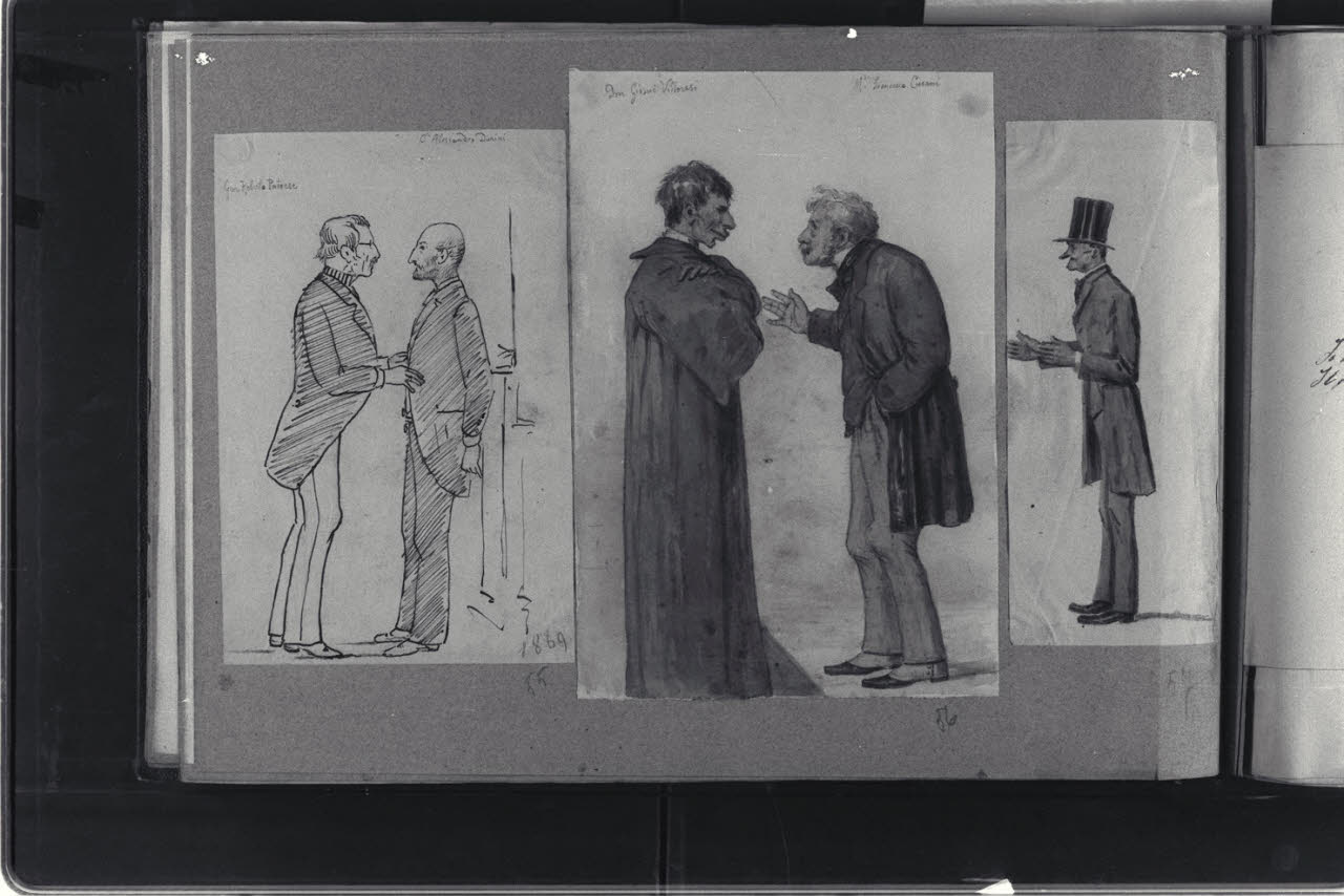 Gentiluomo di profilo (disegno) di Durini, Antonio (secc. XIX/ XX)