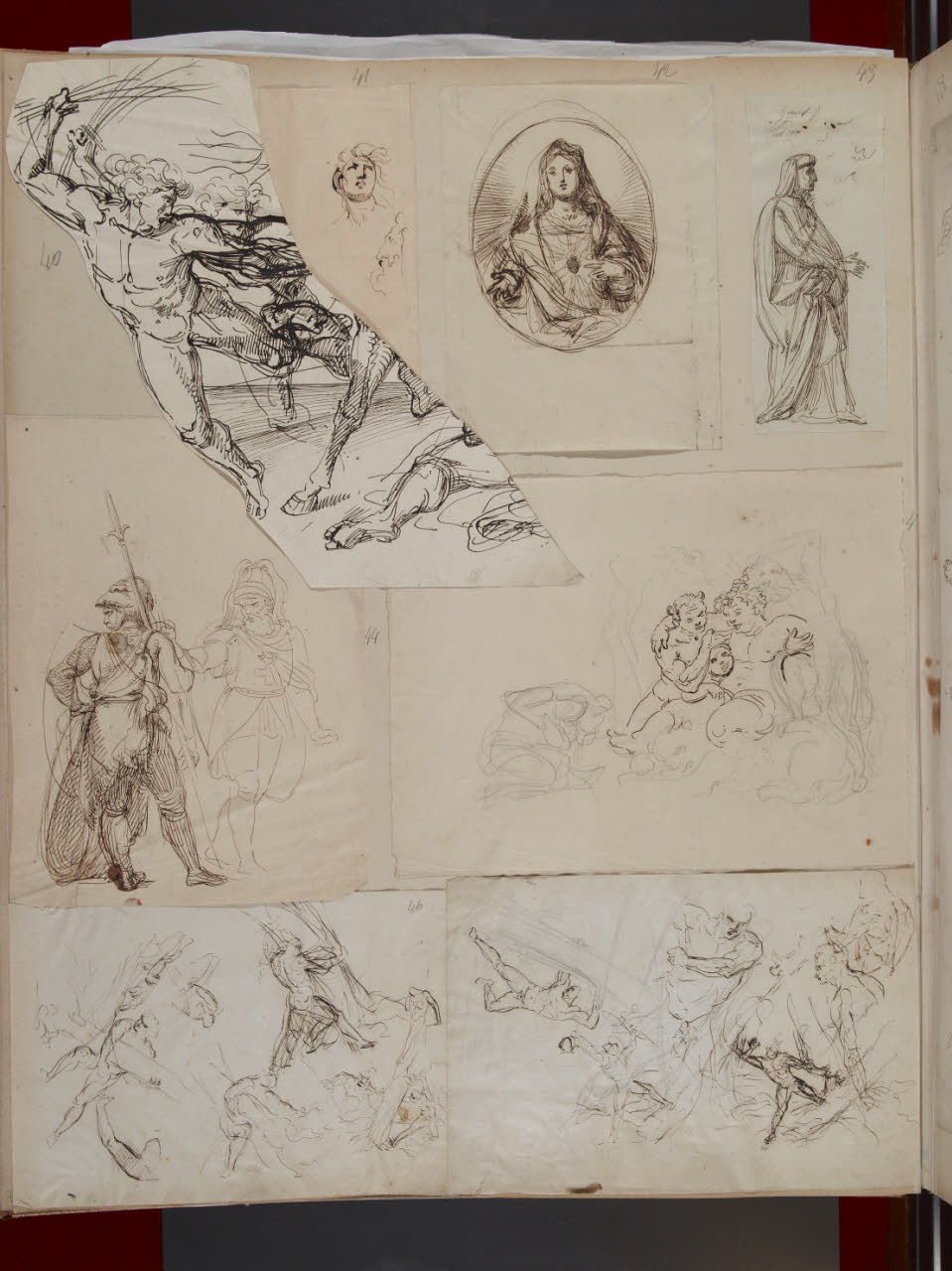 Sacro Cuore di Maria (disegno) di Sabatelli, Luigi (sec. XIX||sec. XIX)