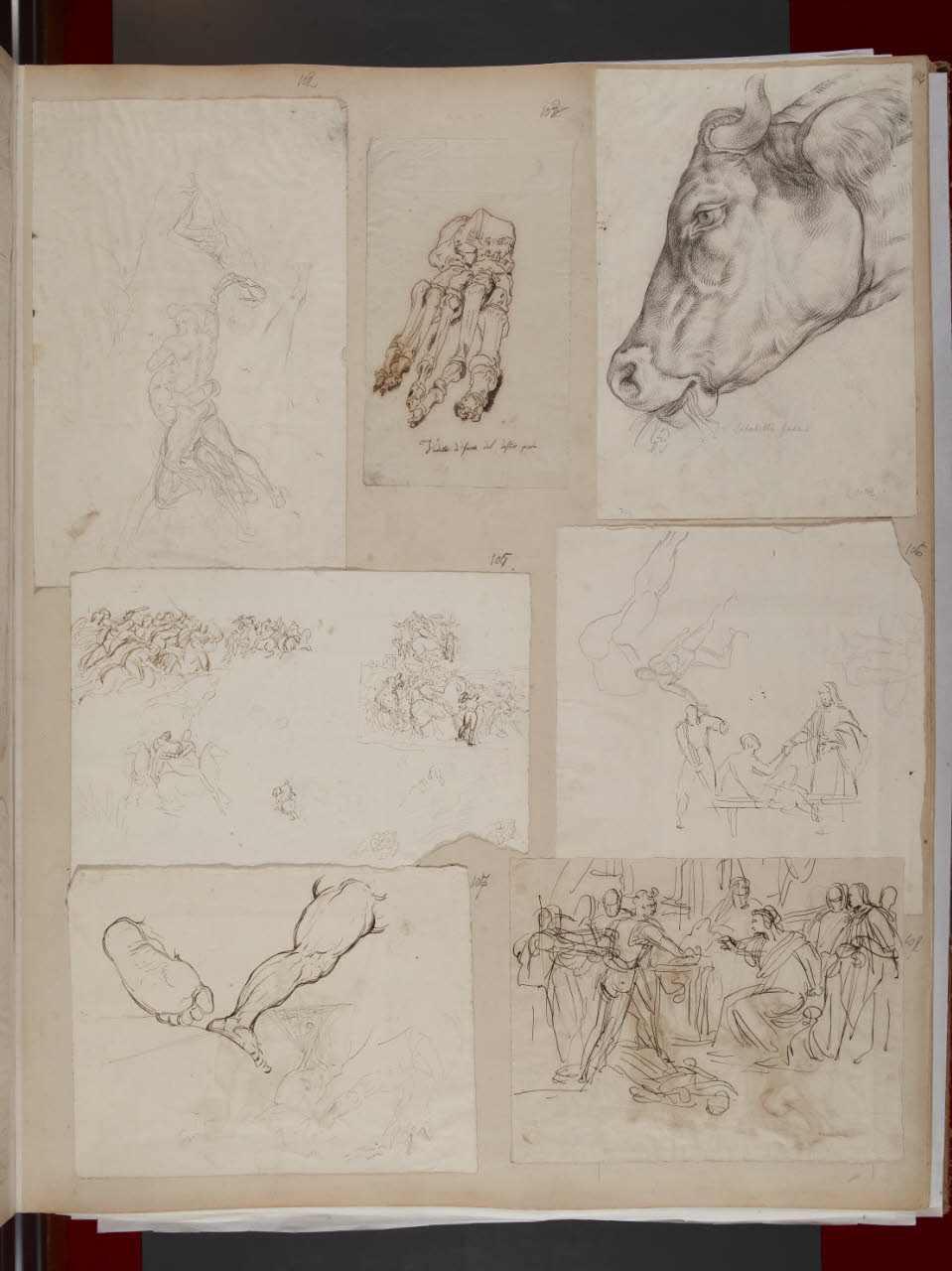 Muzio Scevola davanti a Porsenna (disegno) di Sabatelli, Luigi (sec. XVIII)