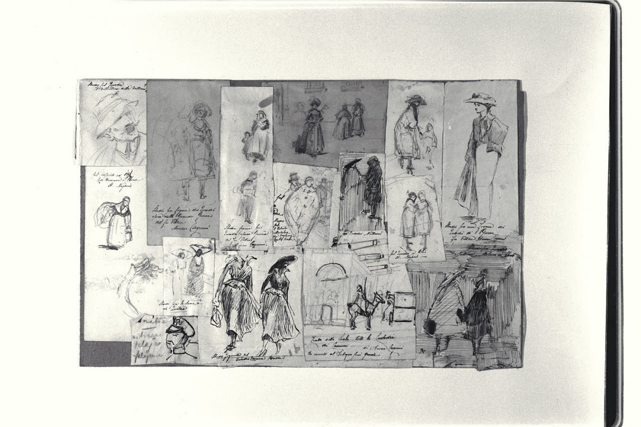 Testa maschile, Testa maschile (disegno) di Cagnoni, Amero (secc. XIX/ XX)