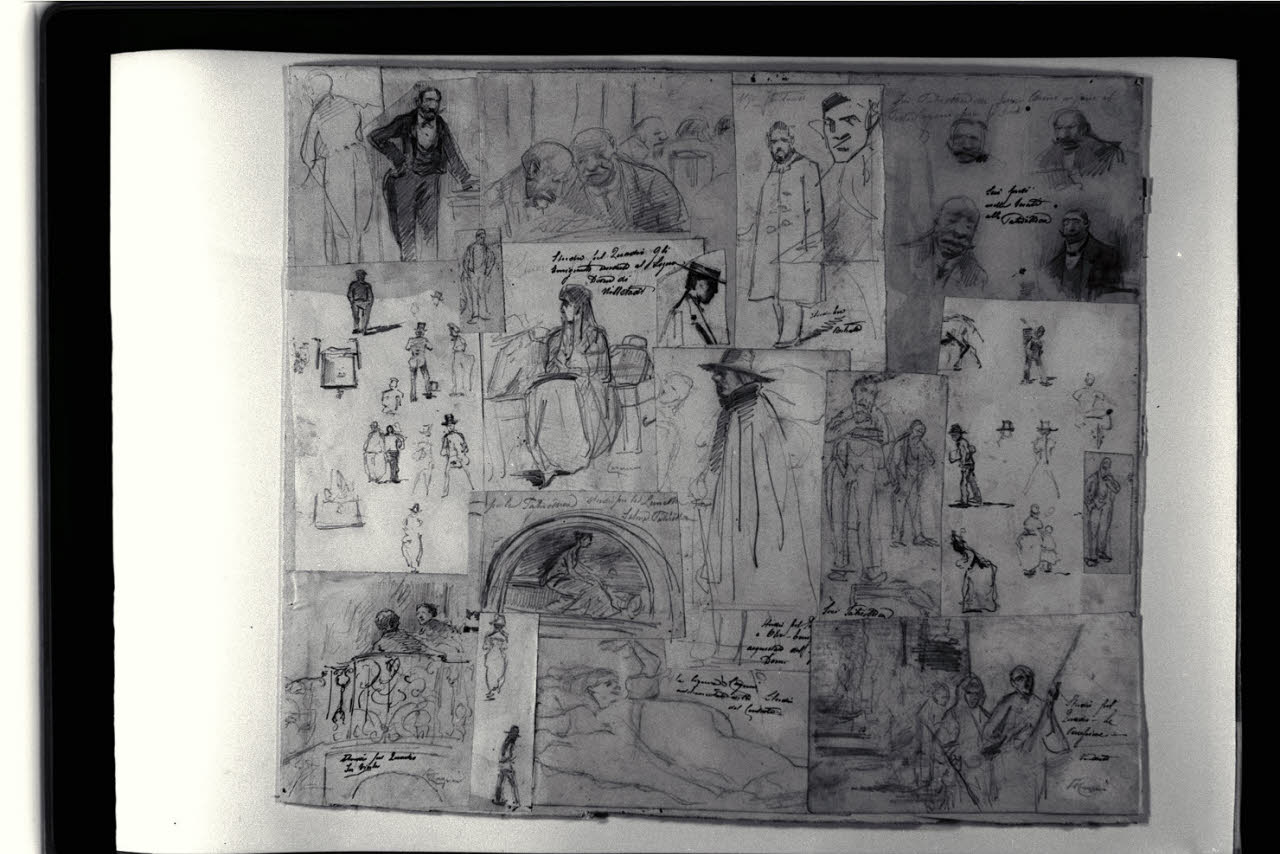 Schizzi di figure, Schizzi di figure (disegno) di Cagnoni, Amero (secc. XIX/ XX)