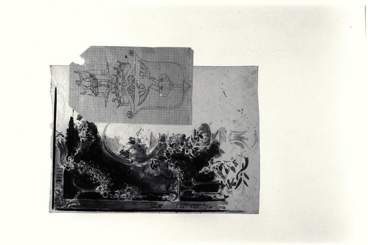 Studio di motivo decorativo, Studio di motivo decorativo (disegno) di Cagnoni, Amero (secc. XIX/ XX)