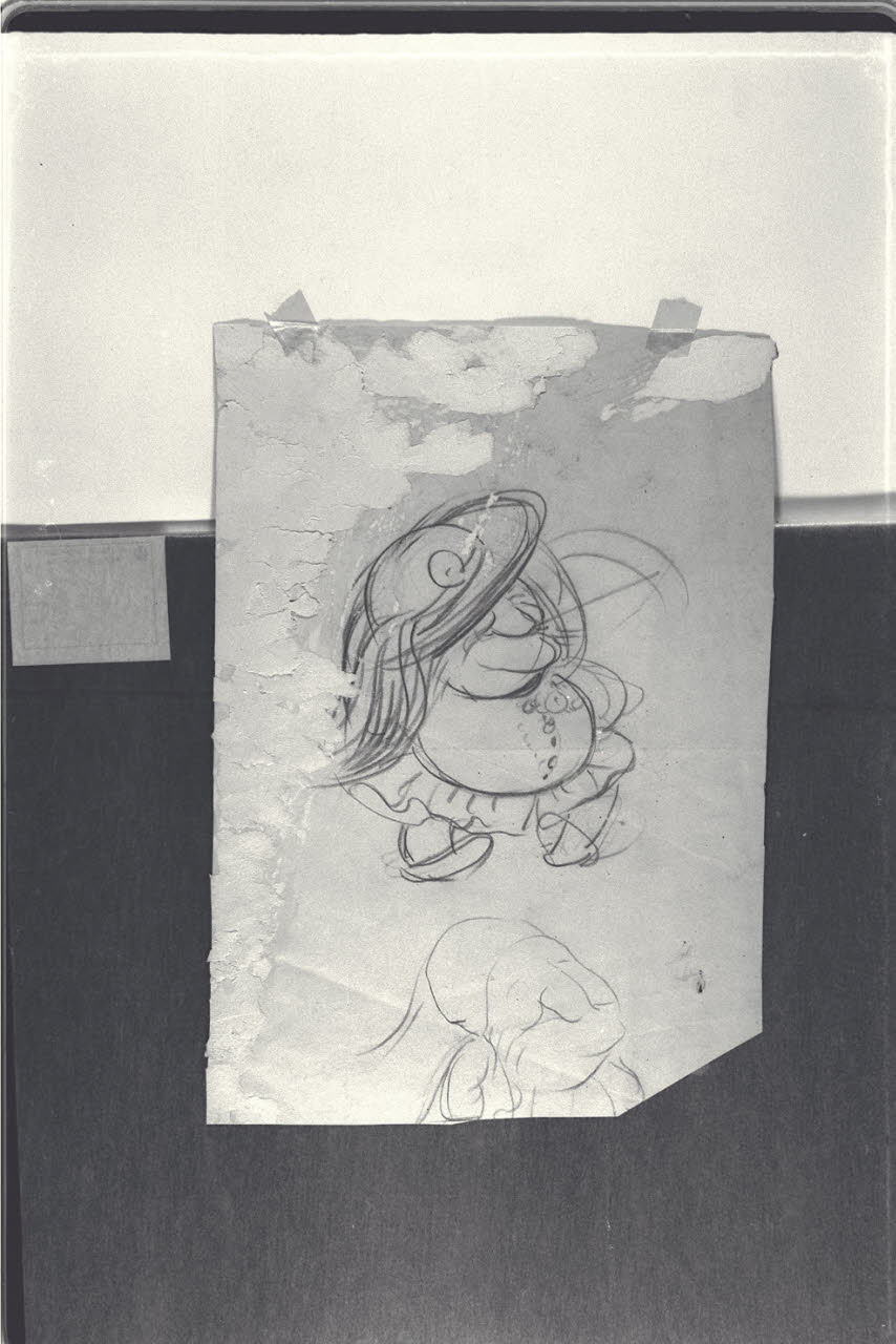 Caricatura di figura bassa e rotonda, Caricatura di figura bassa e rotonda (disegno) di Cagnoni, Amero (secc. XIX/ XX)