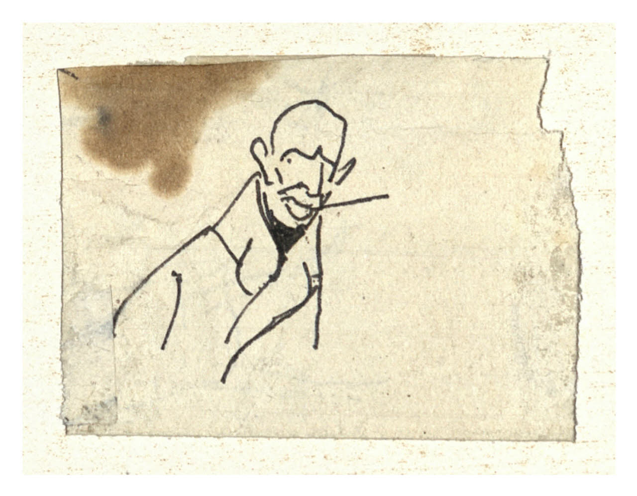 Schizzo d'uomo in busto, Schizzo d'uomo in busto (disegno) di Cagnoni, Amero (secc. XIX/ XX)