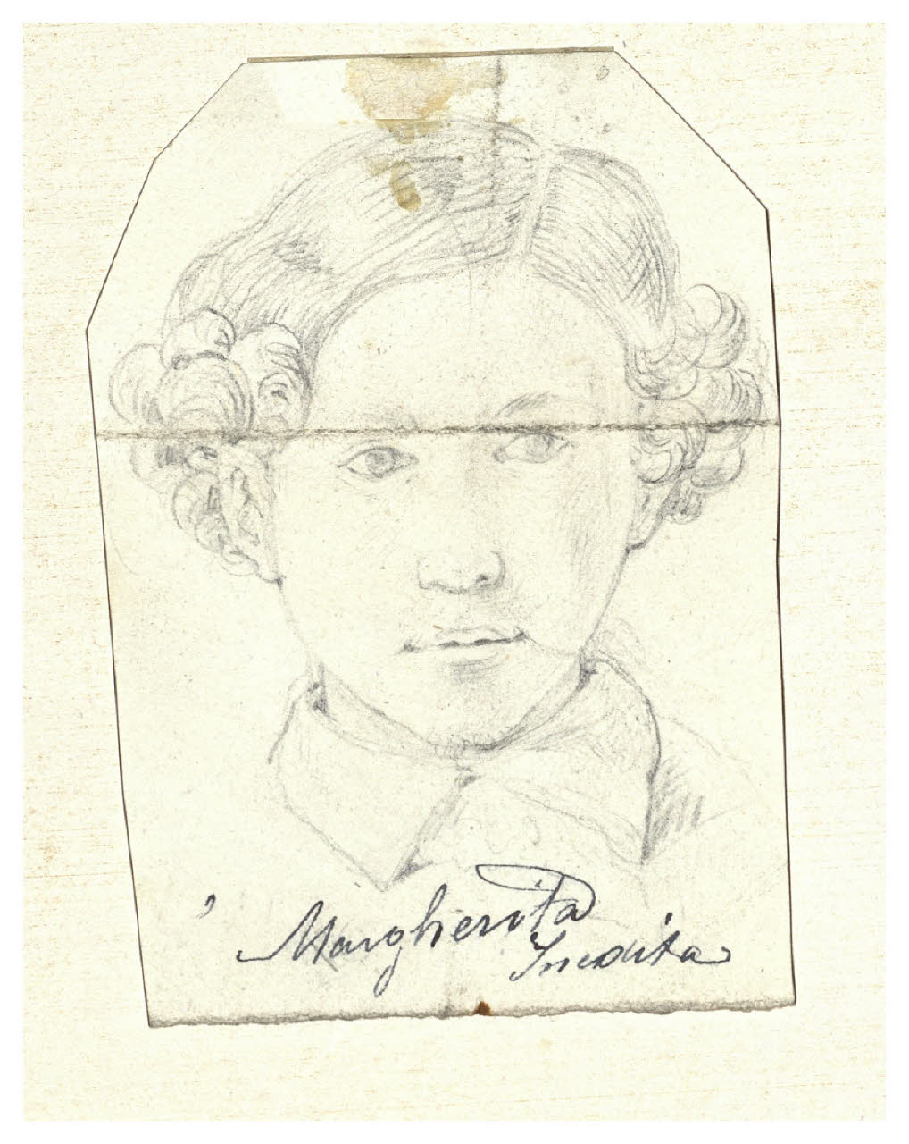 Testa di bimba, Testa di bimba (disegno) di Cagnoni, Amero (secc. XIX/ XX)