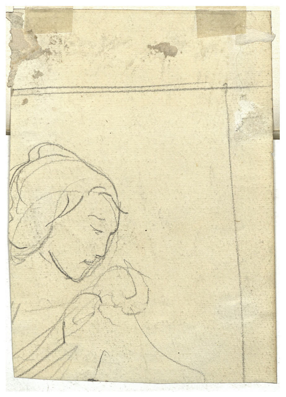 Testa femminile, Testa femminile (disegno) di Cagnoni, Amero (secc. XIX/ XX)