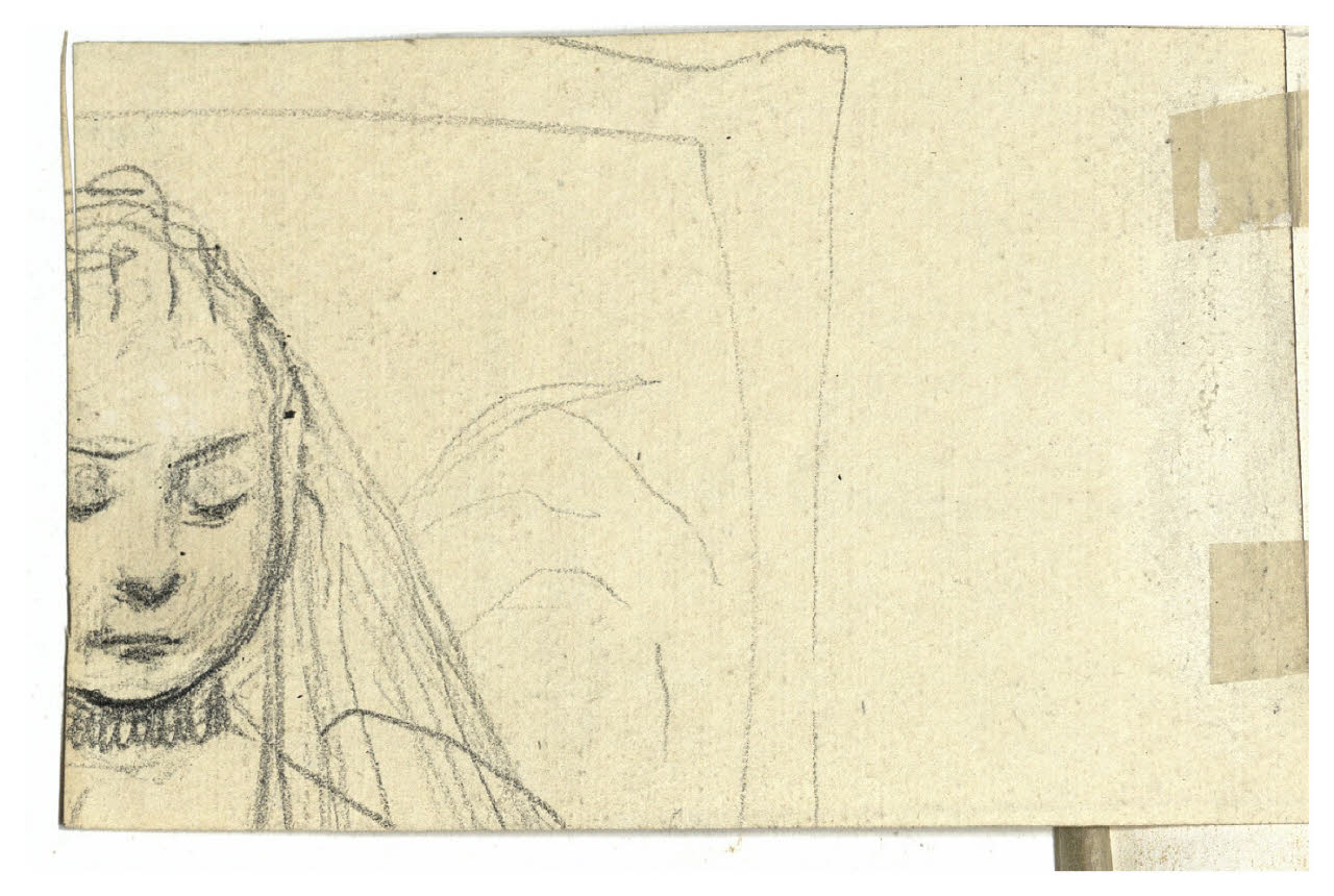 Testa femminile, Testa femminile (disegno) di Cagnoni, Amero (secc. XIX/ XX)